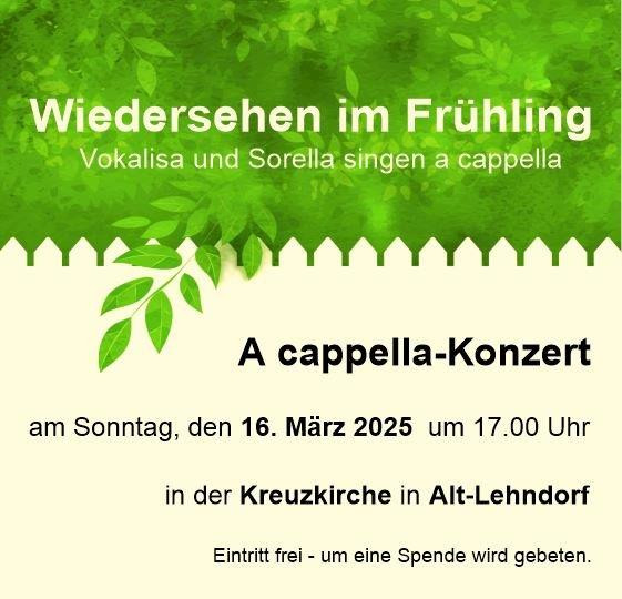 Wiedersehen im Frühling - Vokalisa und Sorella singen a cappella